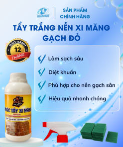 Tẩy trắng nền xi măng gạch đỏ