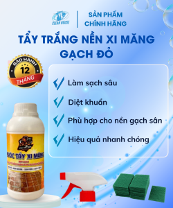 Tẩy trắng nền xi măng gạch đỏ