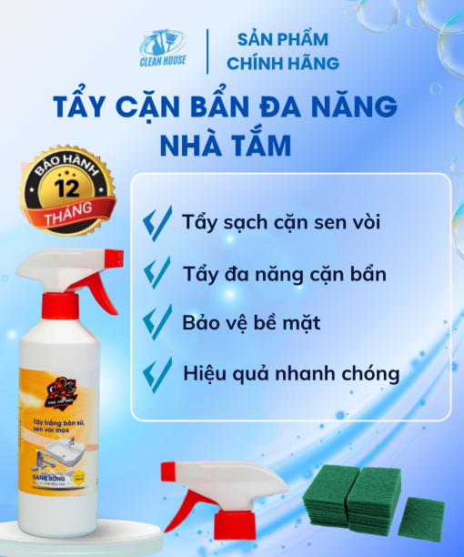 Chai tẩy cặn bẩn đa năng nhà tắm