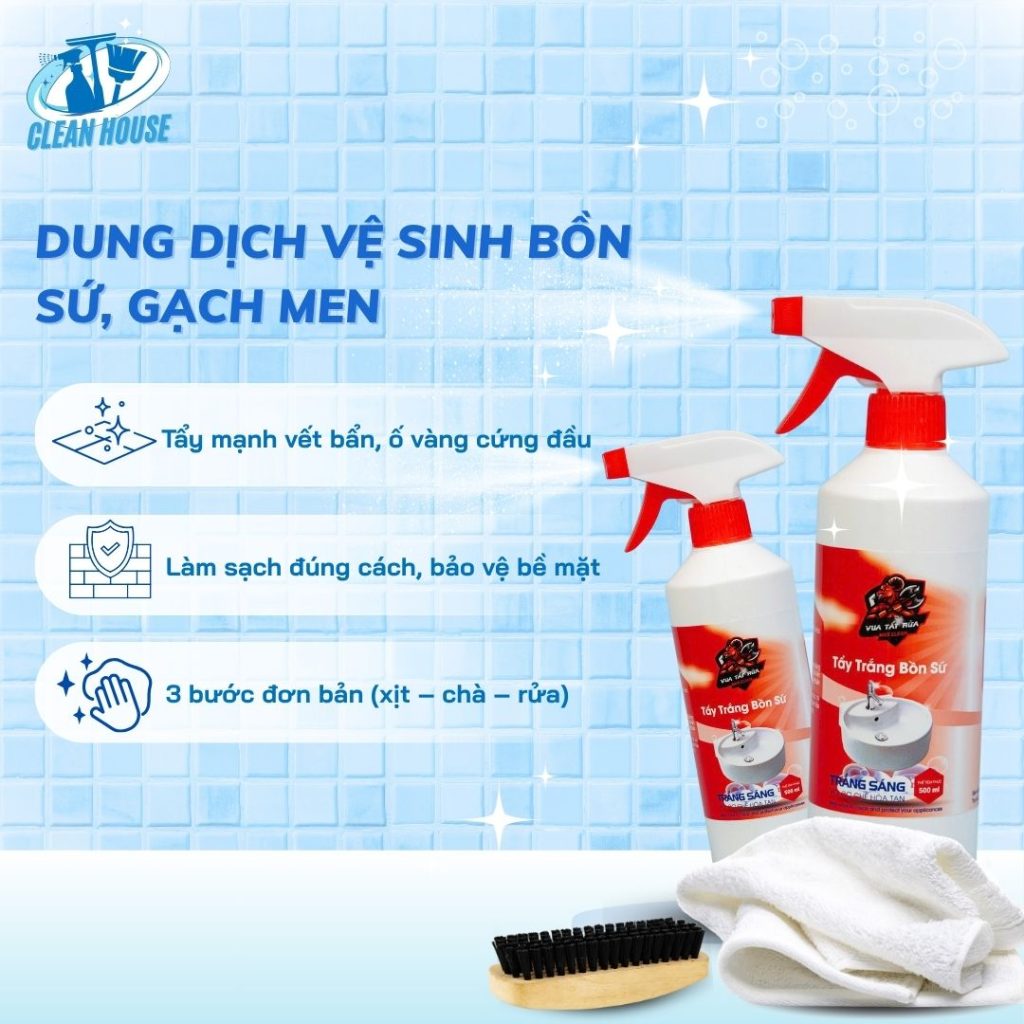 nước tẩy gạch men