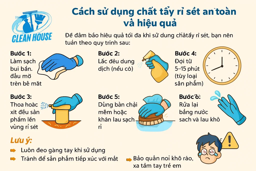 cách sử dụng chất tẩy rỉ sét hiệu quả